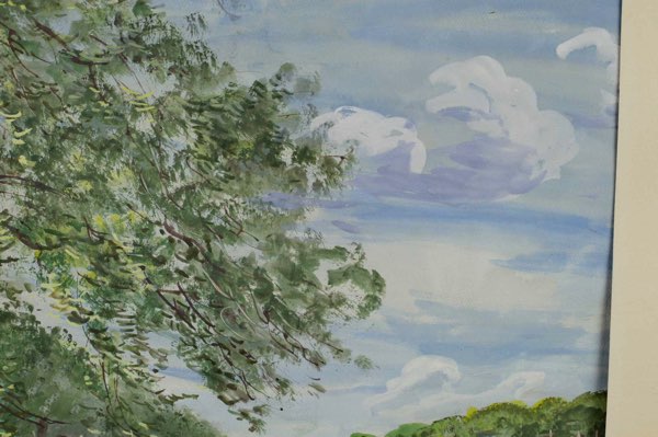 Albert Unseld Gouache antik 1942 Ulm