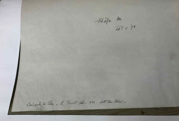 Albert Unseld Gouache antik 1942 Ulm