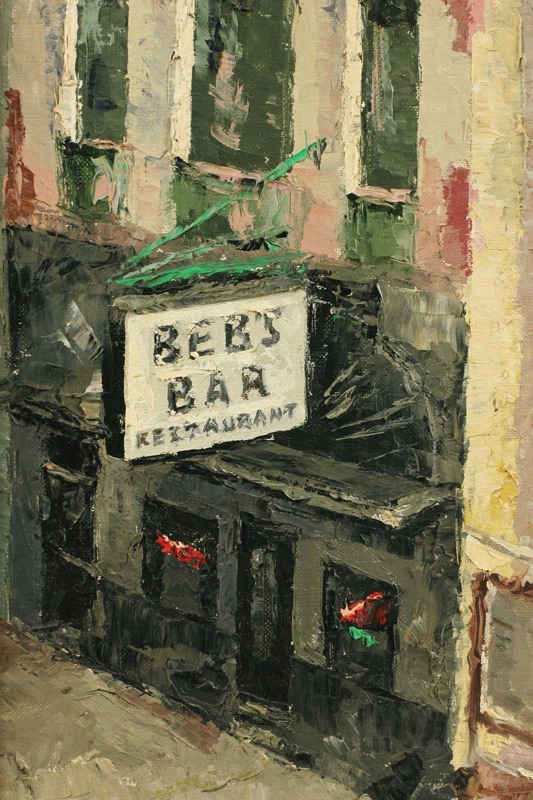 Alexander Bystriakov Ölgemälde West Park Street 1964 Newark NJ USA