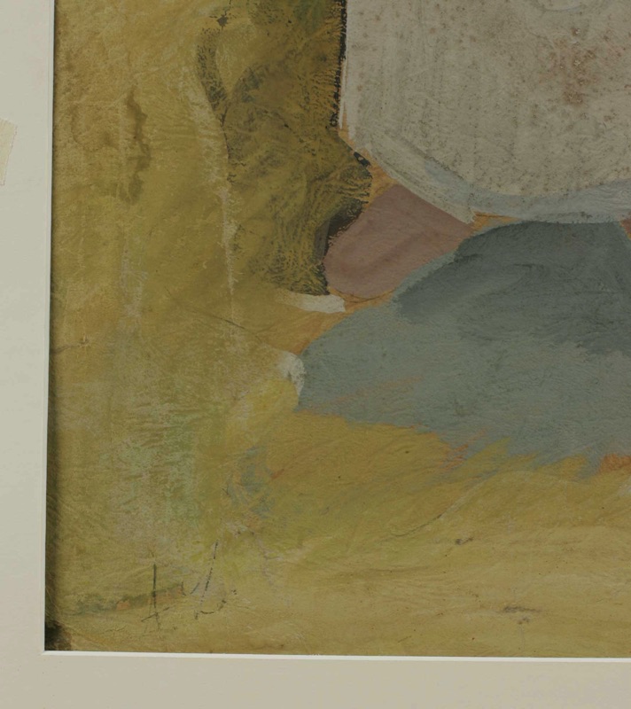 Alfons Letailleur Gouache antik Beduinen Markt