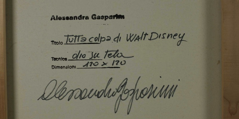 Allesandra Gasparini Ölgemälde Tutta Colpa di Walt Disney Schwein Mädchen