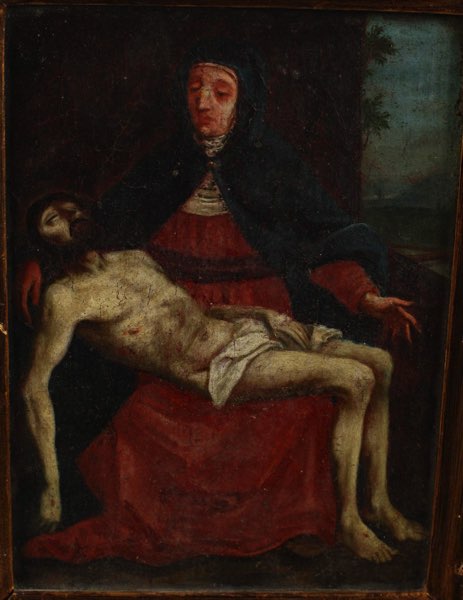 Altmeister Ölgemälde antik Pieta Jesus