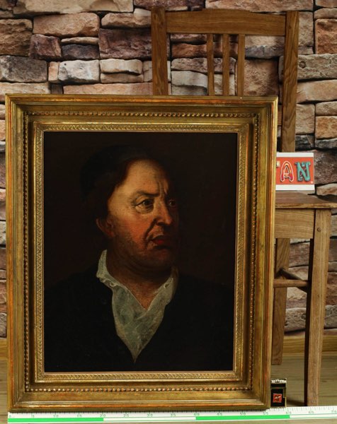 Altmeister Ölgemälde antik Portrait Mann doubeliert