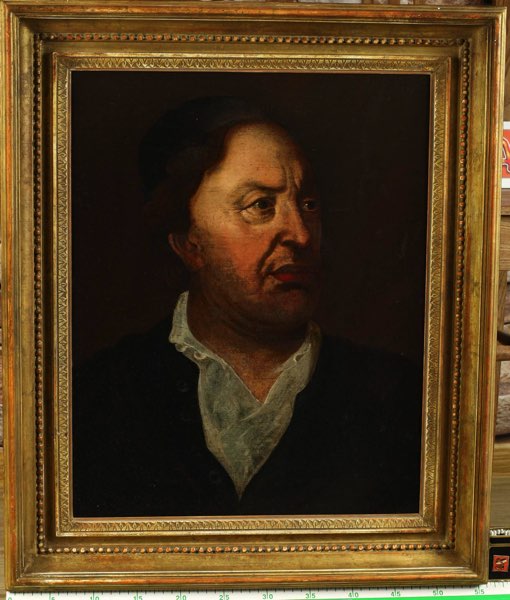 Altmeister Ölgemälde antik Portrait Mann doubeliert