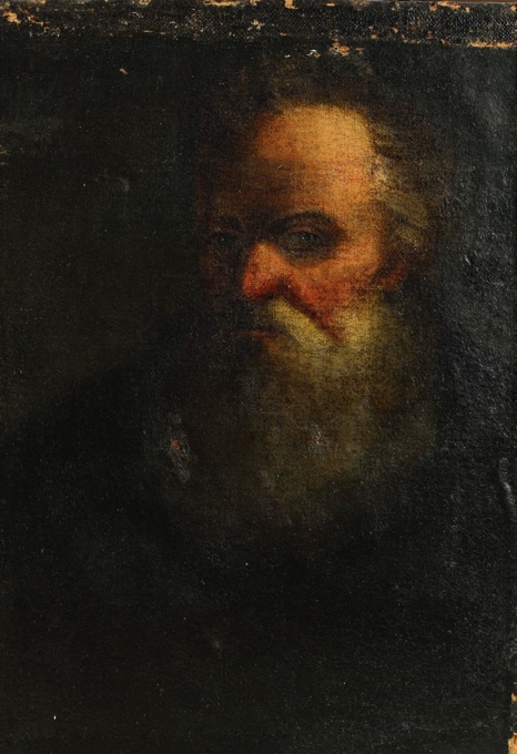 Altmeister Ölgemälde antik Portrait stark beschädigt