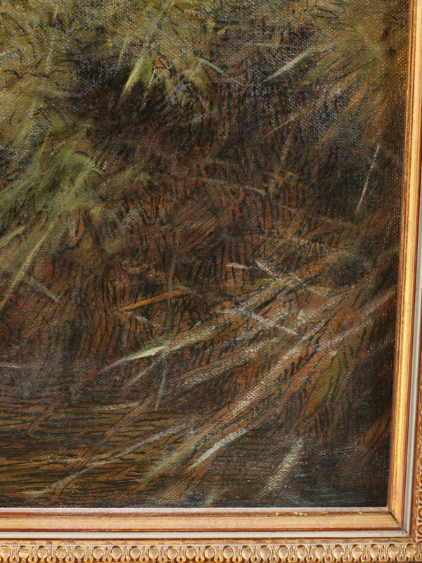 Ameseder Ölgemälde antik Landschaft Bach