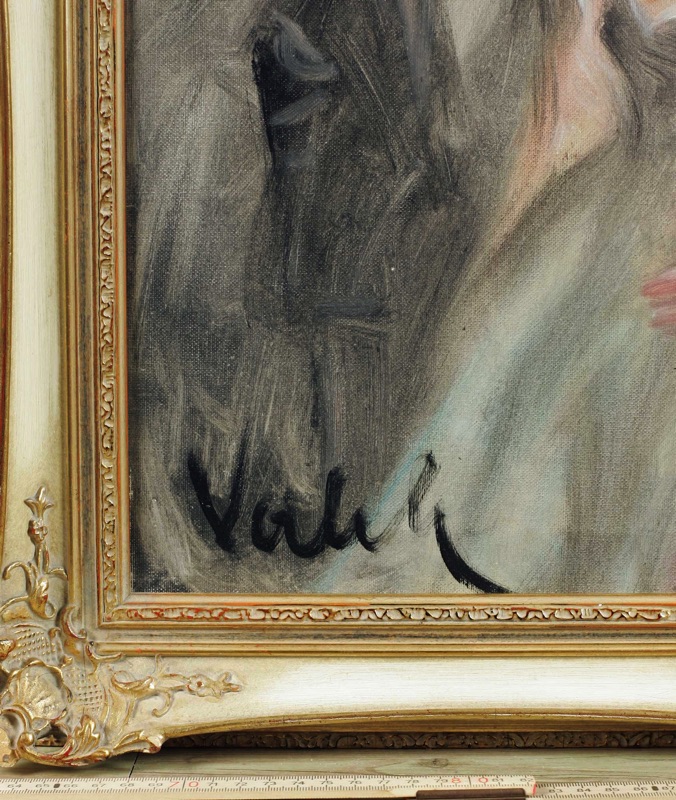 Andre Valet Ölgemälde Portrait Dame