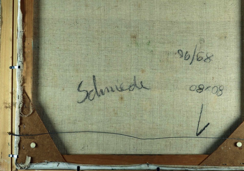 Andreas Thieme Ölgemälde abstrakt Schmiede