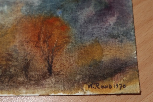 Aquarell Wilhelm Raab 1976 Taunus Kronberg
