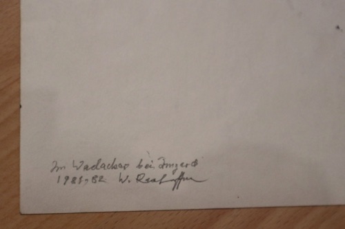 Aquarell Wilhelm Raab 1982 Waldacker