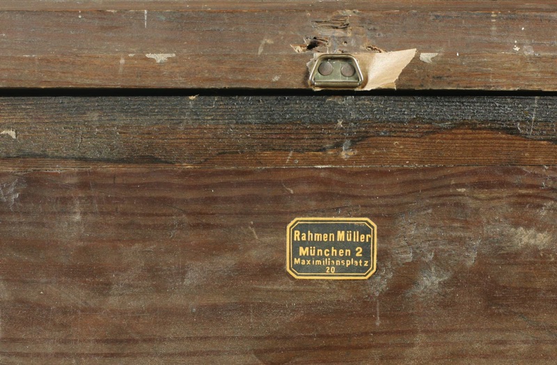 Aquarell antik Stadtansicht Biedermeier Rahmen