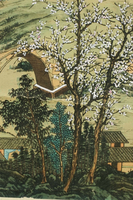 Asiatika Malerei China Berge Dorf