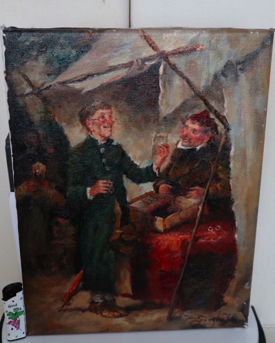 Berghoff Ölgemälde Optiker Brille