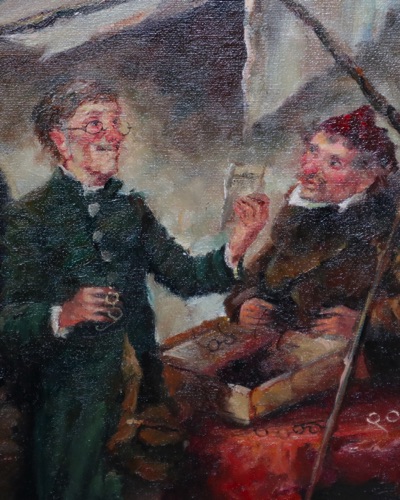 Berghoff Ölgemälde Optiker Brille
