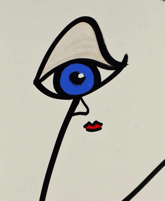 Berthold Fries Gouache der Pauker 1994