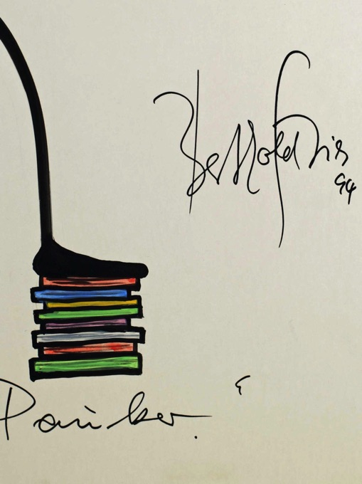 Berthold Fries Gouache der Pauker 1994