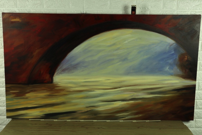 Bill C Ray Gemälde Brücke 145cm