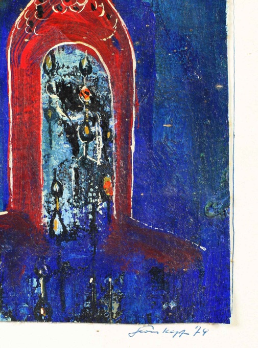 Bruno Grosskopf 1908 1984 Ölgemälde von 1974 abstrakt