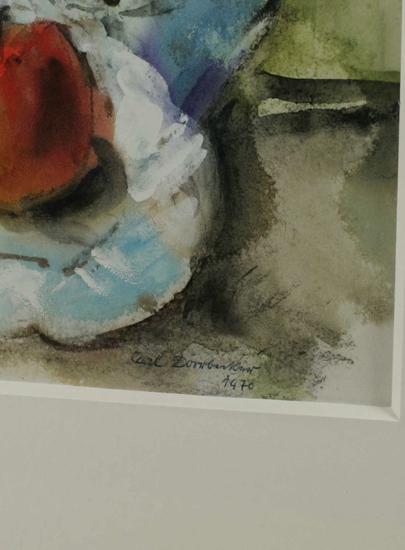 Carl Dörrbecker Aquarell 1970 Stillleben 3von5