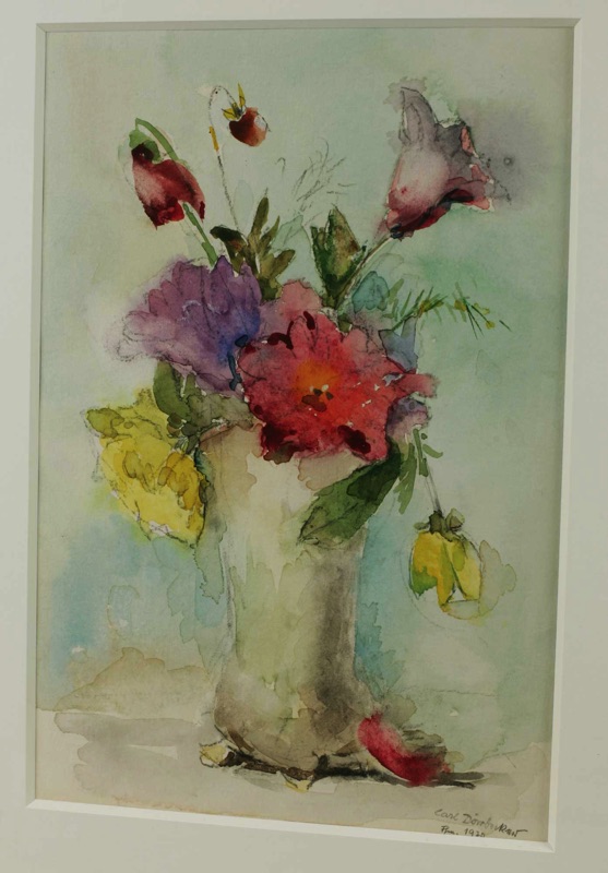 Carl Dörrbecker Aquarell 1970 Stillleben 4von5
