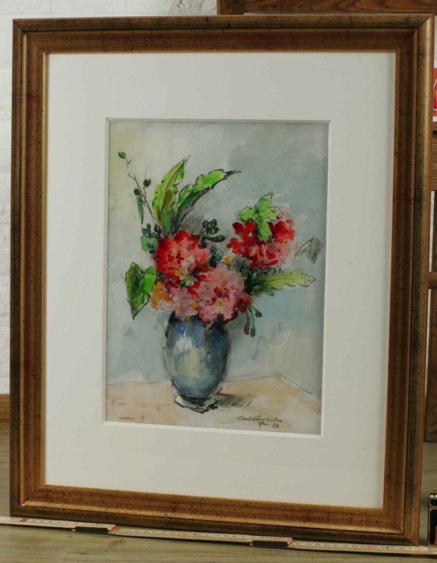 Carl Dörrbecker Aquarell 1978 Stillleben 1von5