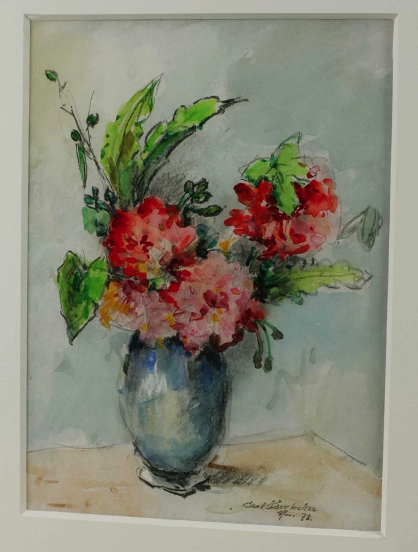 Carl Dörrbecker Aquarell 1978 Stillleben 1von5
