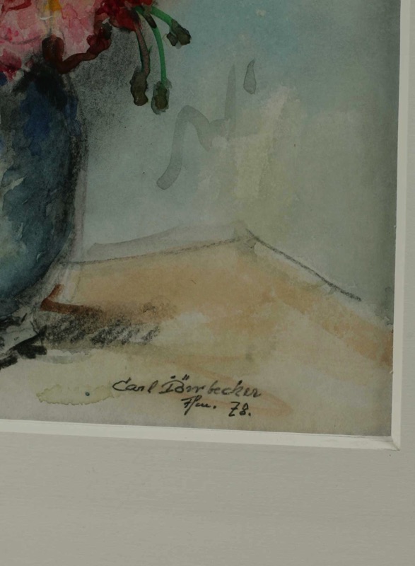 Carl Dörrbecker Aquarell 1978 Stillleben 1von5
