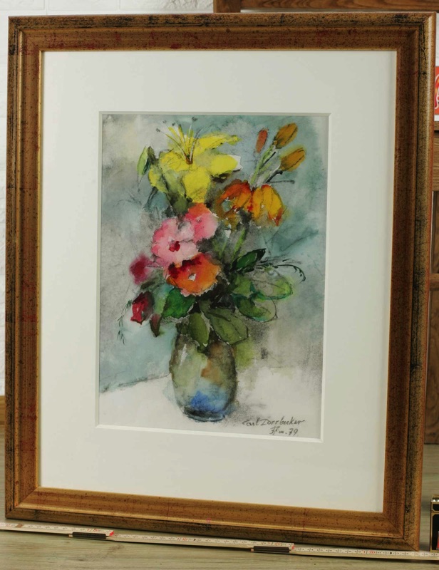 Carl Dörrbecker Aquarell 1979 Stillleben 2von5