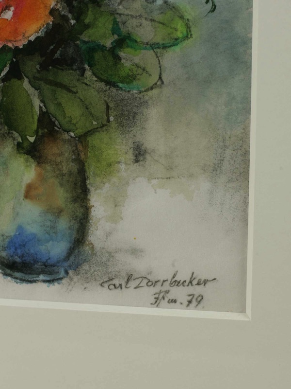 Carl Dörrbecker Aquarell 1979 Stillleben 2von5