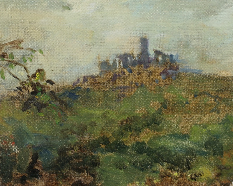 Carl Dörrbecker Ölgemälde Königstein Burg Taunus 1973