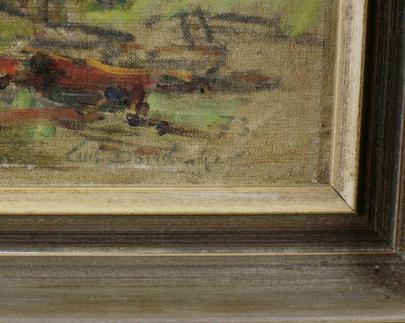 Carl Dörrbecker Ölgemälde Königstein Burg Taunus 1973