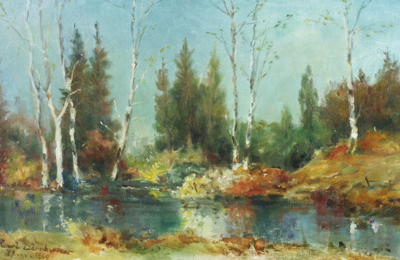 Carl Dörrbecker Ölgemälde Landschaft Impressionist 1969