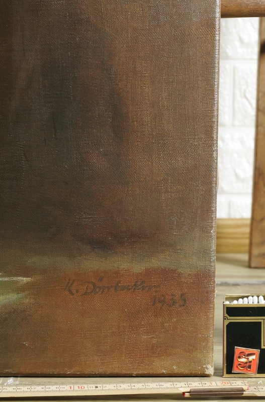 Carl Dörrbecker antikes Ölgemälde Stillleben 1935