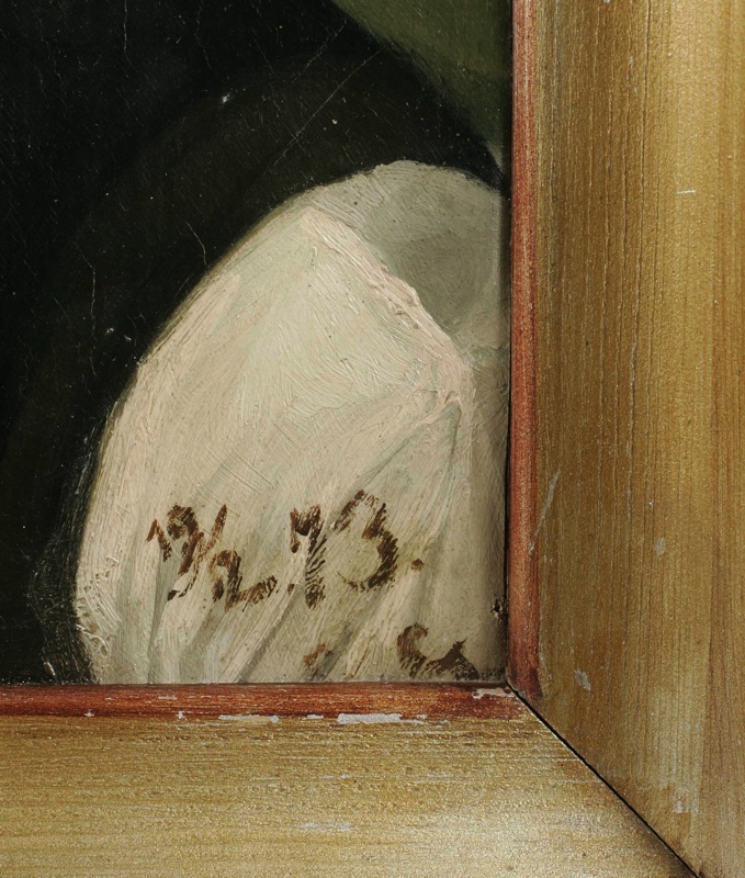 Carl Gehrts antikes Ölgemälde 1873 Portrait Schwälmer Mädchen