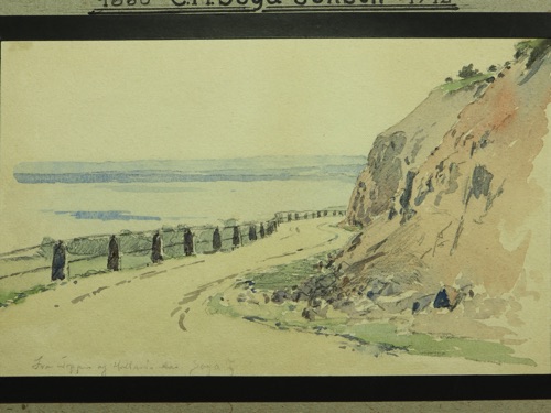 Carl Martin Soya Jensen Aquarell antik Hallands