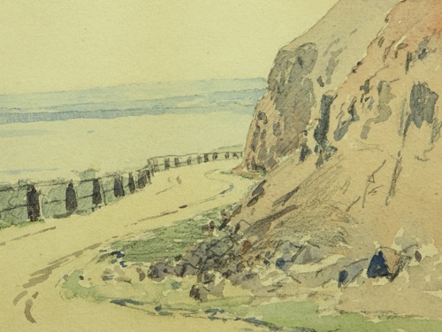 Carl Martin Soya Jensen Aquarell antik Hallands