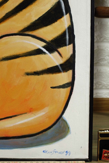 Charles Kaufman Gemälde yellow cat 1999