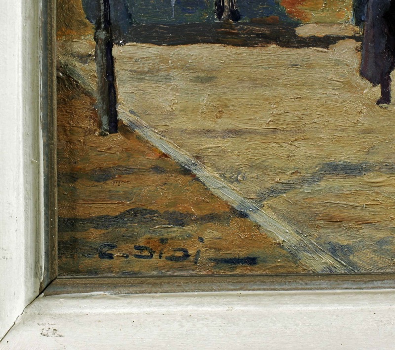Didi Ölgemälde 1947 Paris Montmartre