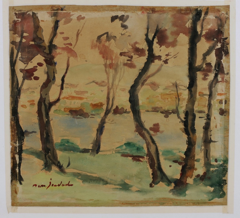 Dumitru Dem Iordache Aquarell älter Landschaft