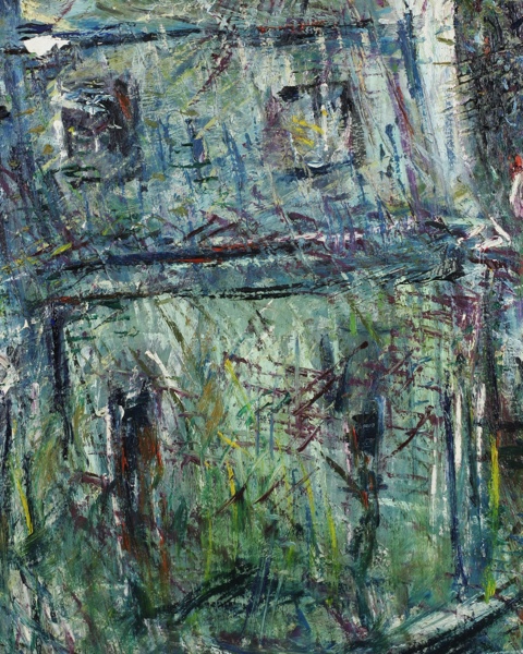 Eberhard Doser Ölgemälde 1964 Paris Quartier Latin abstrakt