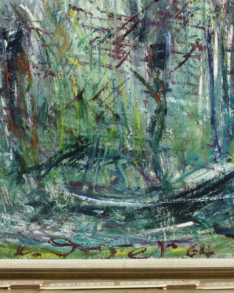 Eberhard Doser Ölgemälde 1964 Paris Quartier Latin abstrakt