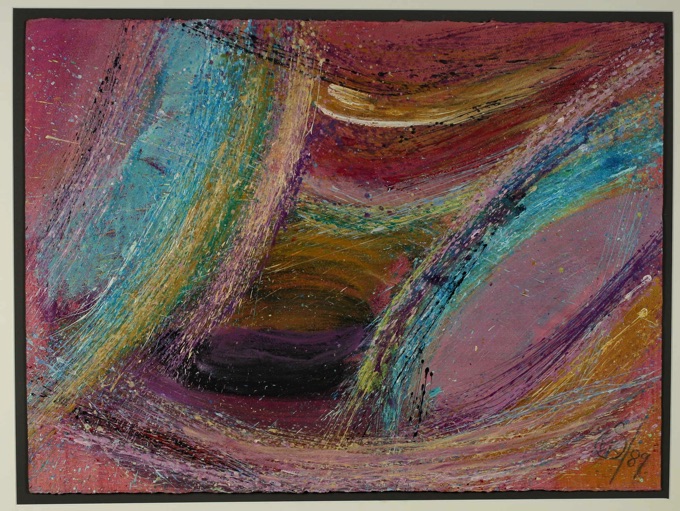 Eckard Robert Schwandt Gemälde 1989 abstrakt