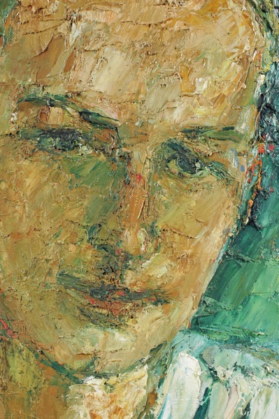 Emile Compard antikes Ölgemälde Portrait 1941 Selbstportrait