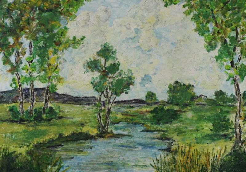 Emilie Charmy Ölgemälde impressionistisch Landschaft