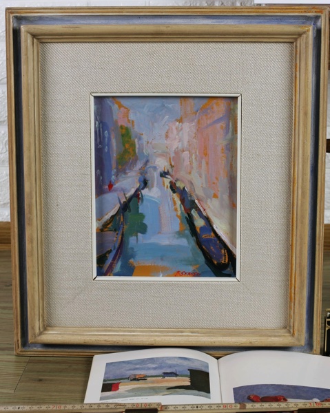 Enzo Sernesi Ölgemälde 1975 Kanal in Venedig