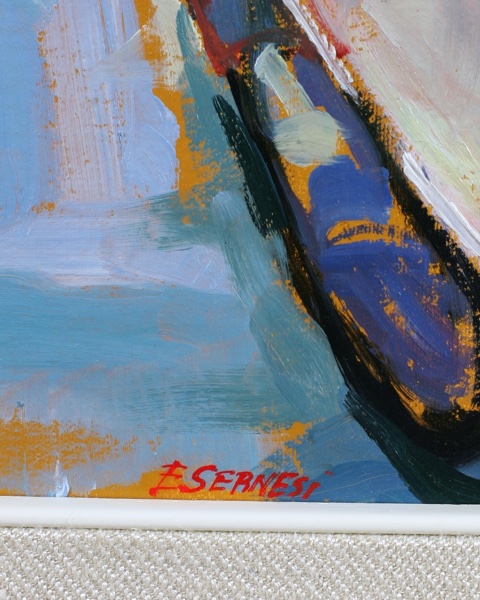 Enzo Sernesi Ölgemälde 1975 Kanal in Venedig