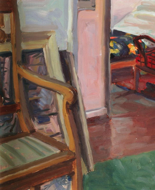 Erich Colm Bialla Ölgemälde Interieur Künstler Wohnung 1970