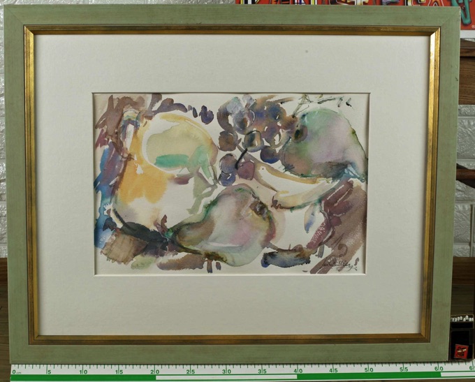 Erika Rauschning Aquarell Stillleben abstrakt 1