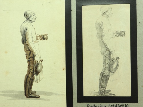 Ernst Ahron Meyer 1797 1861 Zeichnung und Radierung antik Glisner