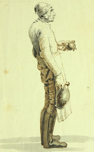 Ernst Ahron Meyer 1797 1861 Zeichnung und Radierung antik Glisner